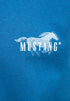 Mustang Mens Dark Blue Style Austin Logo Cotton T-Shirt 1017385