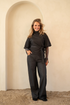 Kimara Nick Balloon-Sleeve Statement Blouse NICK - Grey