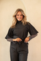 Kimara Nick Balloon-Sleeve Statement Blouse NICK - Grey