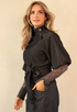 Kimara Nick Balloon-Sleeve Statement Blouse NICK - Grey