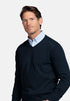 Baileys Pure Pima Cotton V Neck Pullover NOS8100 - Navy