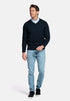Baileys Pure Pima Cotton V Neck Pullover NOS8100 - Navy