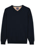 Baileys Pure Pima Cotton V Neck Pullover NOS8100 - Navy