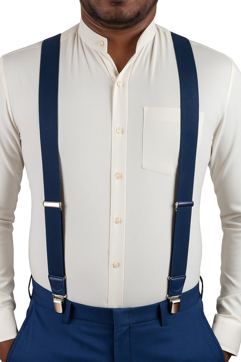 JKEL MB 01 Mens Plain Wide Clip Braces