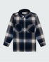 Walker & Hunt Mercer Navy Plaid Flannel Shirt