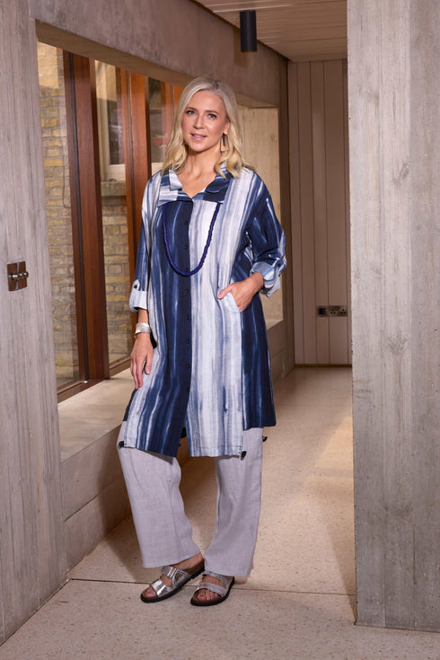 Ora Brushed Stripe Long Shirt ORS25165