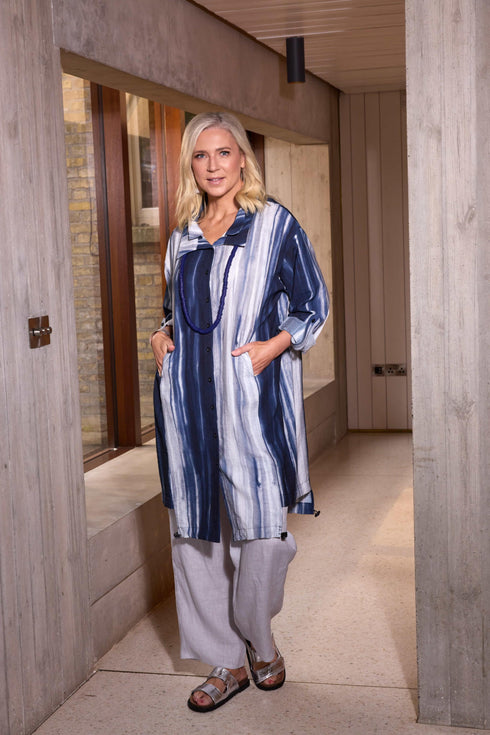 Ora Brushed Stripe Long Shirt ORS25165