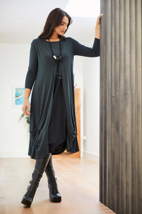 Ora Dress with Ruched Skirt