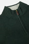 Benetti Oliver Forest Green Quarter-Zip Textured Knit Jumper