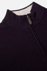 Benetti Oliver Grape Bordo Quarter-Zip Textured Knit Jumper