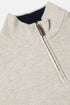Benetti Quinn Stone / Off White Quater Zip Knit Sweater