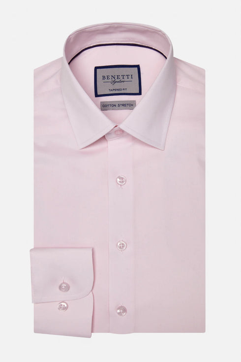 Benetti Oscar Tapered Fit Long Sleeve Formal Shirt - Men's Non-Iron Cotton