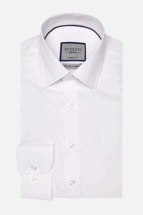 Benetti Oscar Tapered Fit Long Sleeve Formal Shirt - Men's Non-Iron Cotton