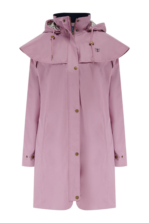 Lighthouse Outrider AW26 in Wild Rose Pink 3/4 Length Waterproof Heritage Raincoat