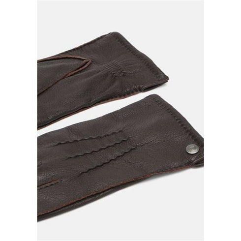 Bugatti Men’s Leather Gloves - Comfort and Style in Brown Leather 21143