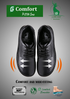 G Comfort Men's Black P-3706S Wide Fit Pebbled Leather Lightweight Lace-Up Shoes