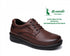 G Comfort Wide Fit Cognac Leather Lace-Up Shoes P-3706 | Men's Supportive Casual Footwear