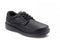 G Comfort Men's Black P-3706S Wide Fit Pebbled Leather Lightweight Lace-Up Shoes