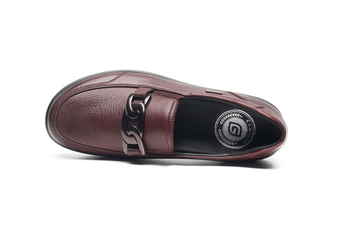 G-Comfort P-6503 Soft Nappa Leather Waterproof Slip-On Loafer in Medoc/Wine/Burgundy