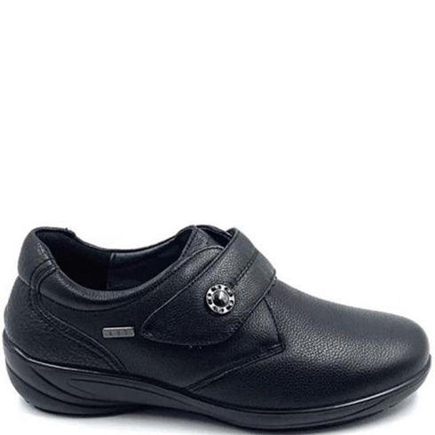 G Comfort Ladies Wide Fit Velcro Shoes P-9520 | Leather Weatherproof Comfort