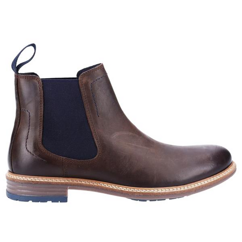 Hush Puppies Mens Brown Justin Leather Cushion Comfort Chelsea Boot