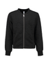 Hailys Ladies Ke44ndra Embossed Black Flower Zip Jacket - PO2306027BL