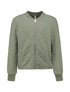 Hailys Ladies Ke44ndra Embossed Pale Green Flower Zip Jacket - PO2306027PG