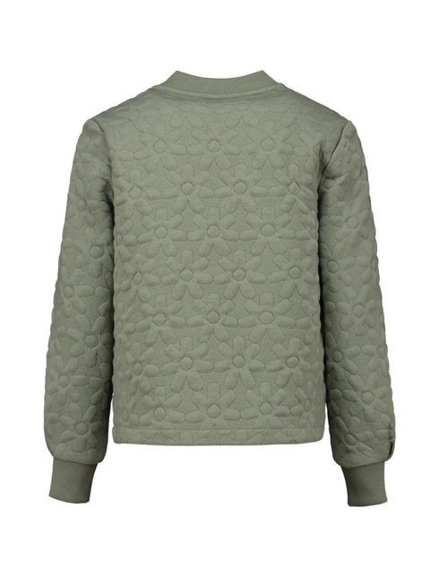 Hailys Ladies Ke44ndra Embossed Pale Green Flower Zip Jacket - PO2306027PG