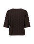Hailys Ladies La44ila 3/4 Sleeve Knit Top - Cocoa PO2505010