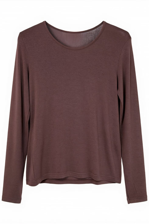 Peruzzi Womens Merino Goesunder Top PR143W26 7 - Brown