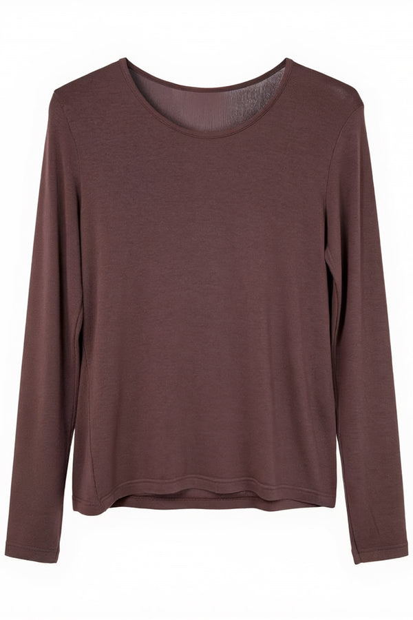 Peruzzi Womens Merino Goesunder Top PR143W26 7 - Brown