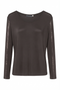 Peruzzi Womens Mesh Sleeve Top PR146W26 7 - Brown