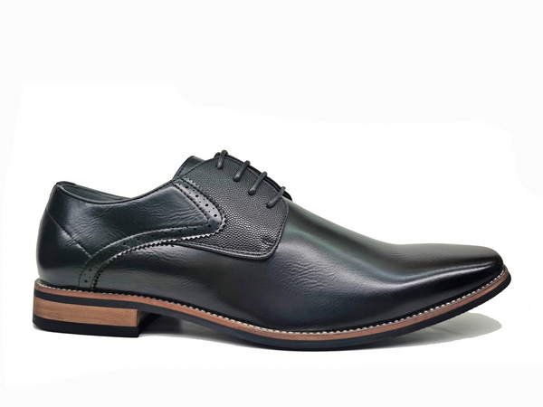 Marcozzi Mens Prague Ash Black Handcrafted Formal Shoe with Comfort Insole