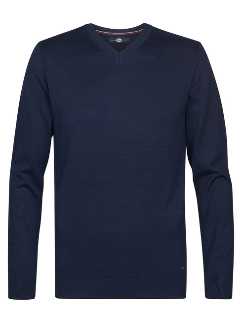 Petrol Men's Crew Neck Knitwear KWR201-5178 Navy Blue