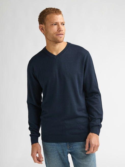 Petrol Men's Crew Neck Knitwear KWR201-5178 Navy Blue