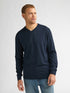 Petrol Men's V-Neck Knitwear KWV200-5178 Navy Blue