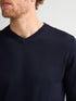 Petrol Men's V-Neck Knitwear KWV200-5178 Navy Blue