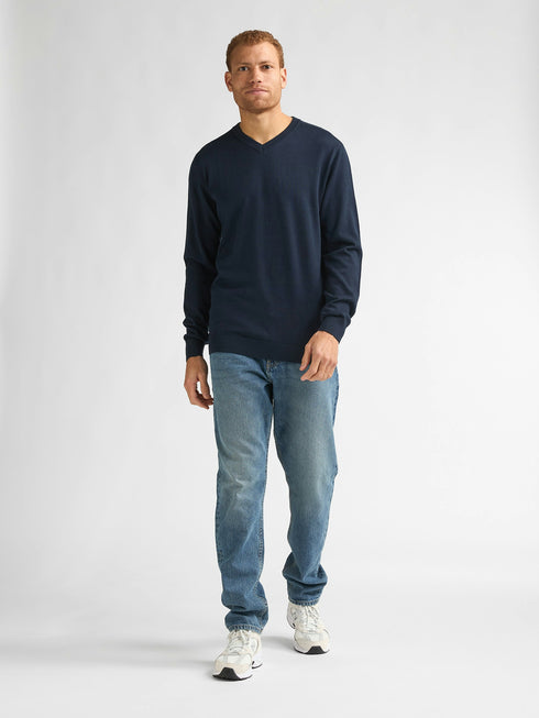 Petrol Men's Crew Neck Knitwear KWR201-5178 Navy Blue