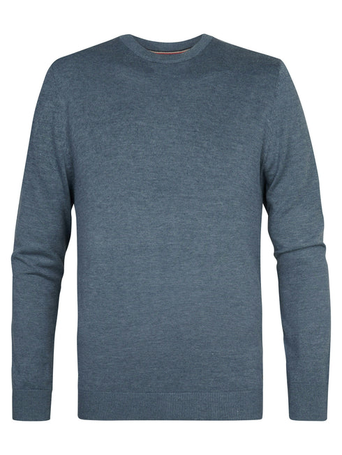 Petrol Men's Crew Neck Knitwear KWR201-5202 Storm Blue