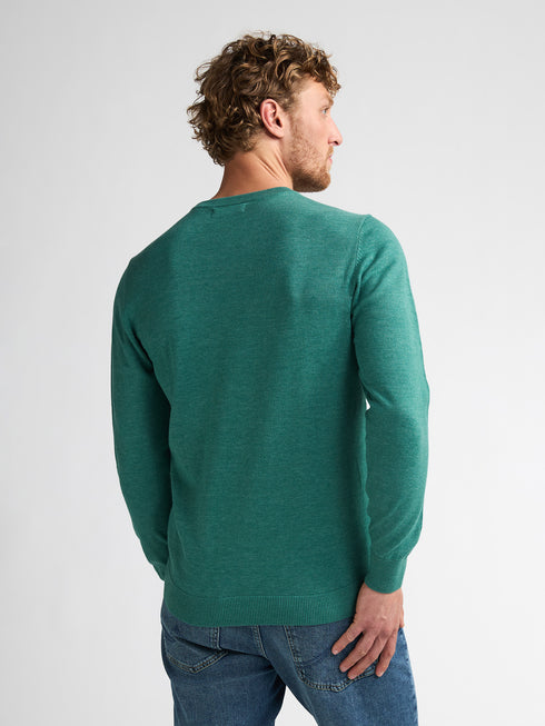 Petrol Men's Crew Neck Knitwear KWR201-6186 Teal Green