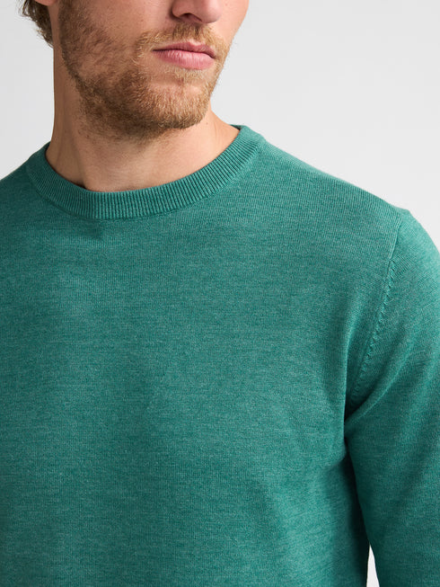 Petrol Men's Crew Neck Knitwear KWR201-6186 Teal Green