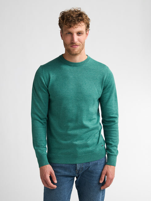 Petrol Men's Crew Neck Knitwear KWR201-6186 Teal Green