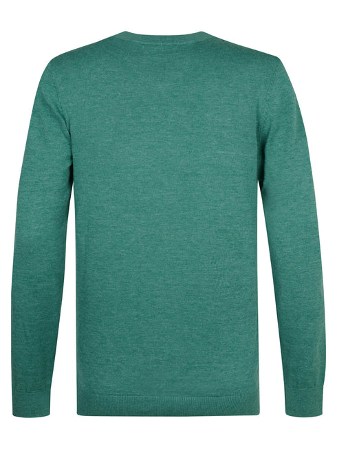 Petrol Men's V-Neck Knitwear KWV200-6186 Teal Green