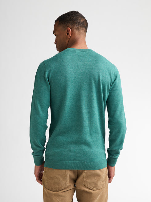 Petrol Men's V-Neck Knitwear KWV200-6186 Teal Green