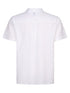 Petrol Industries Men's Plain Short-Sleeve Linen-Cotton Shirt Brilliant White SIS414