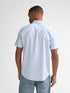 Petrol Industries Men's Plain Short-Sleeve Linen-Cotton Shirt Sky SIS414 5196