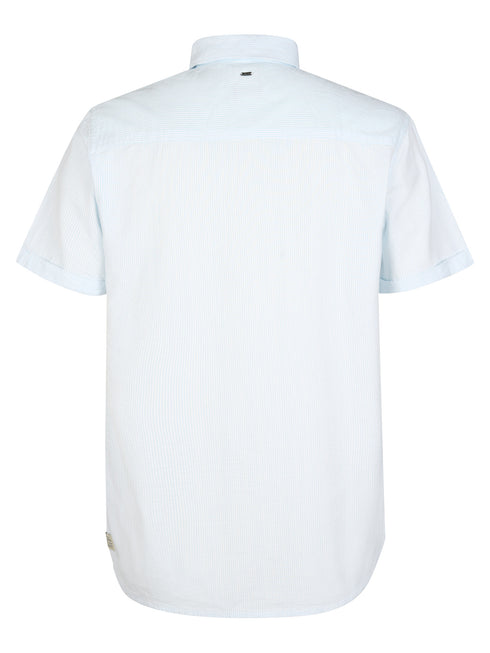 Petrol Industries Men's Sky Blue Short Sleeve Regular Fit Cotton Shirt M-2060-SIS424 5196