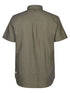 Petrol Industries Men's Plain Short-Sleeve Linen-Cotton Shirt Dusty Army Green SIS414