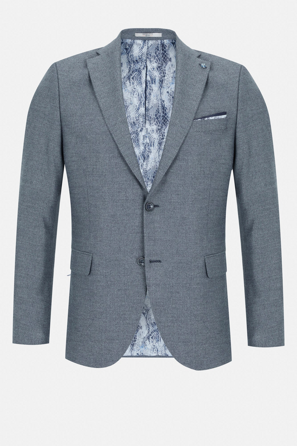 Benetti Pisa Navy Textured Blazer – Tailored Fit with Signature Detailing