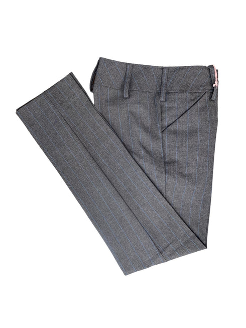 Casablanca Lily Grey with Turquoise Pin stripe School Trousers